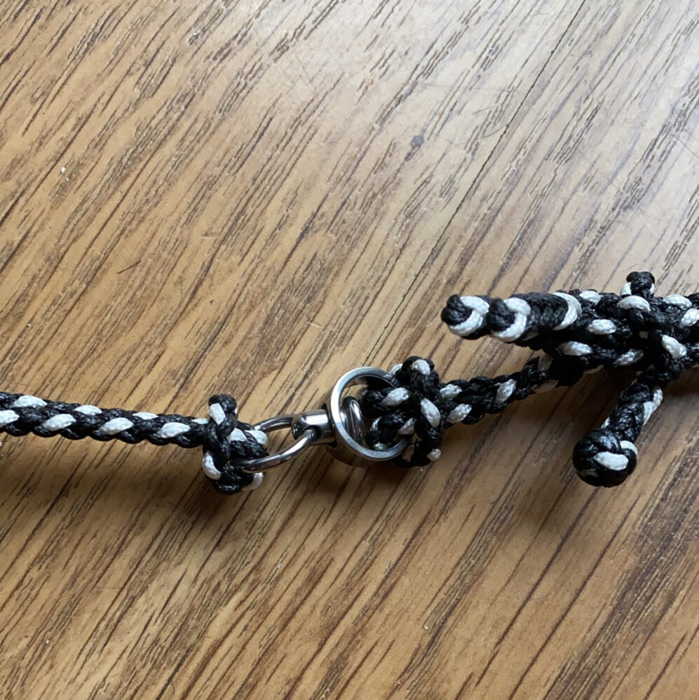 Eight Strand Round braided Loop Leash with Swivel for Falconry Ready to Use