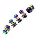 Zinc Alloy Rainbow Sam Browne Stud Screw Rivets